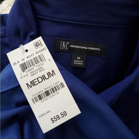 Inc International Pieced Button-Up Long Sleeve Shirt - Picture 11 of 15